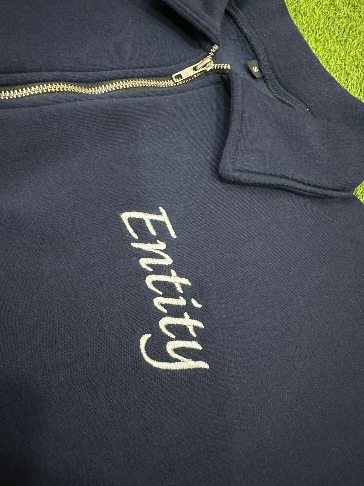 Entity's Navy Blue Classic Light Weighted Cotton Tracksuit Fleece & Bottoms